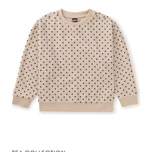 Tea Collection Cream and Black Dot Sweater
